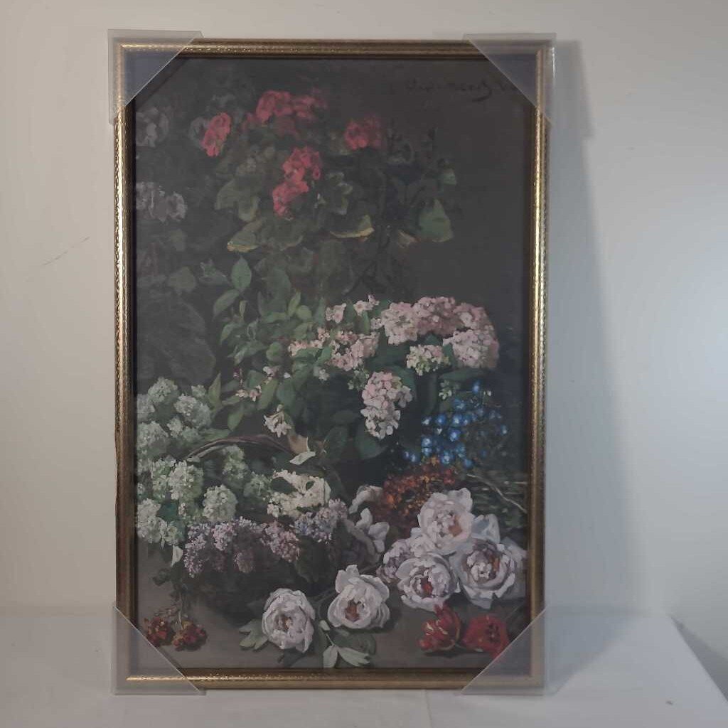 FLORALS IN GOLD FRAME
