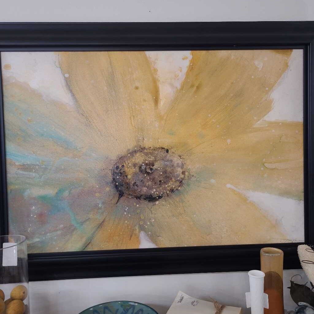 YELLOW FLOWER WALL ART