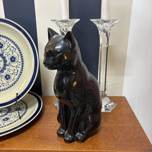 VINTAGE IKEA BLACK CERAMIC CAT