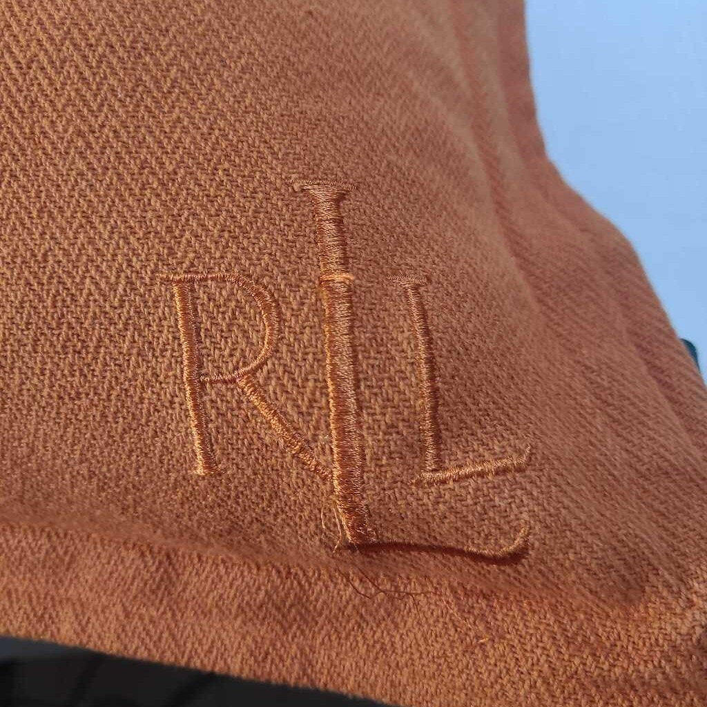 BURNT ORANGE RAULPH LAUREN DOWNFILLED PILLOW