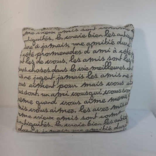 SCRIPT PILLOW