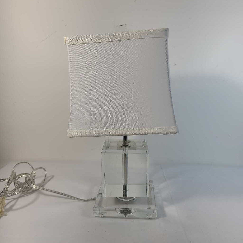 ACRYLIC BASE LAMP W/ SHADE