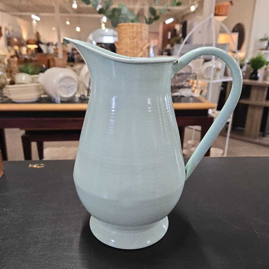 LIGHT BLUE ENAMEL PITCHER