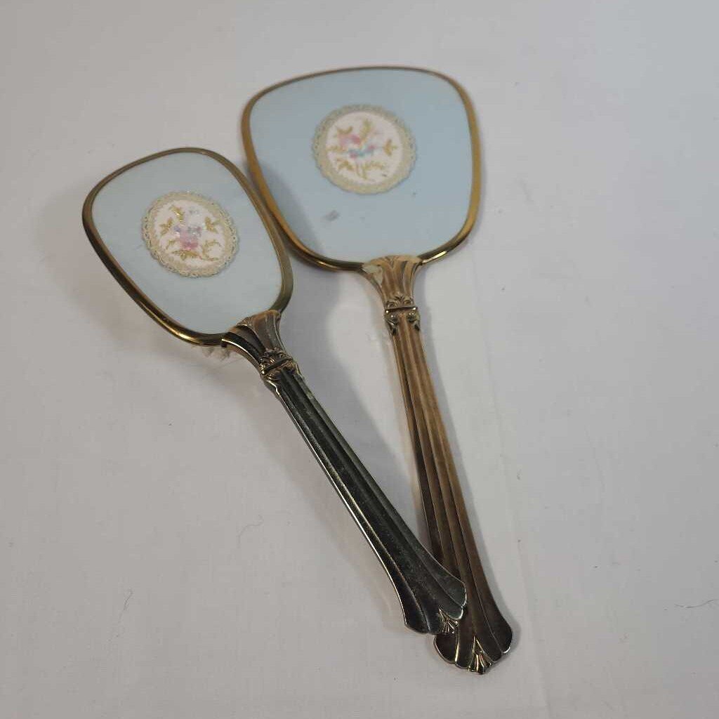 VTG MIRROR & BRUSH SET