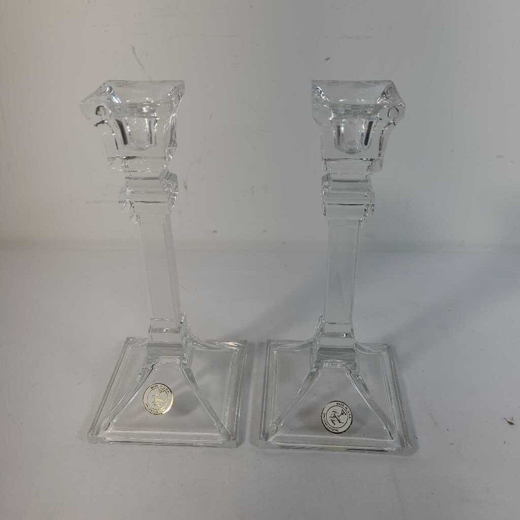 PR CRYSTAL CANDLE HOLDERS