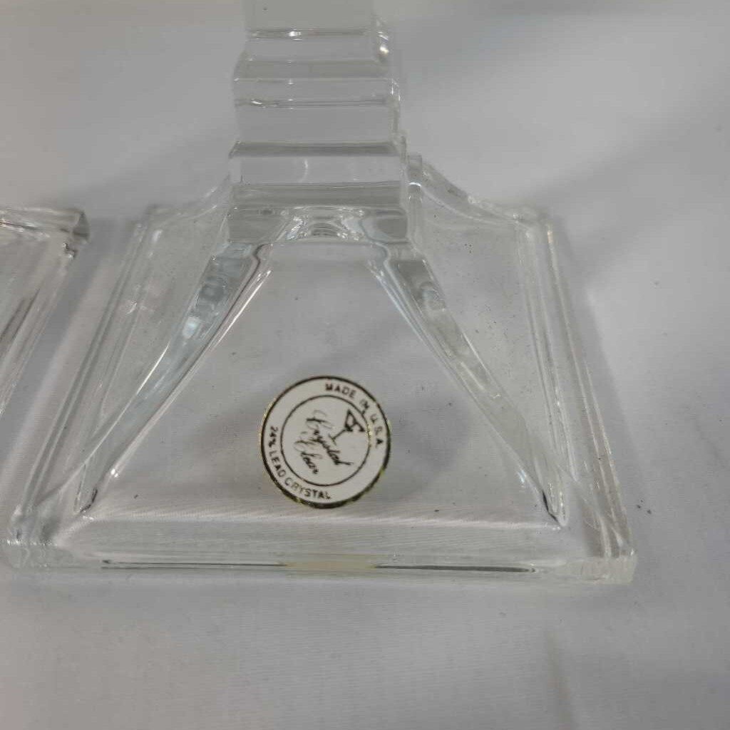 PR CRYSTAL CANDLE HOLDERS