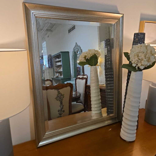 SILVER BEVELLED MIRROR