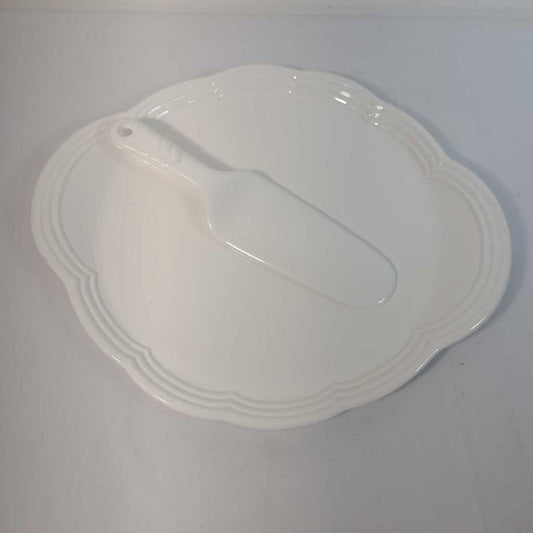 CAKE PLATE W/ SERVER