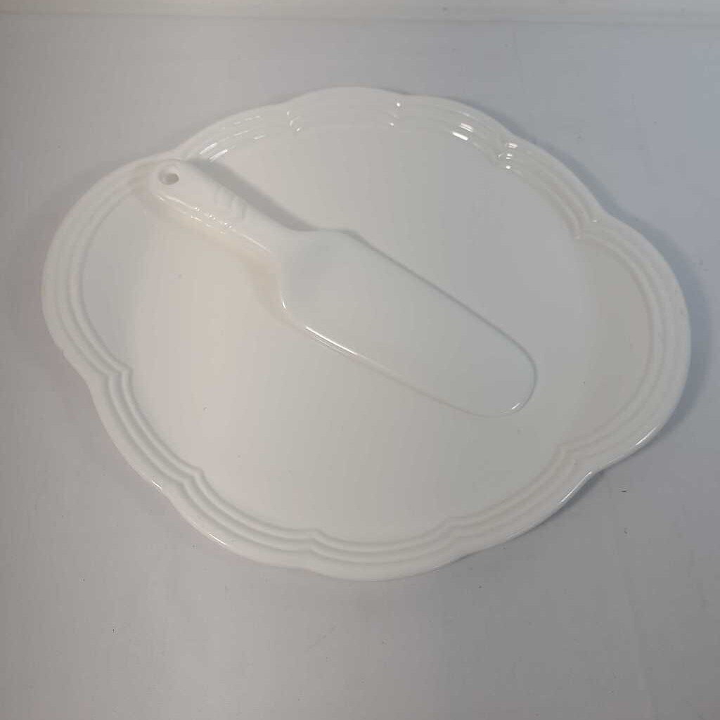 CAKE PLATE W/ SERVER