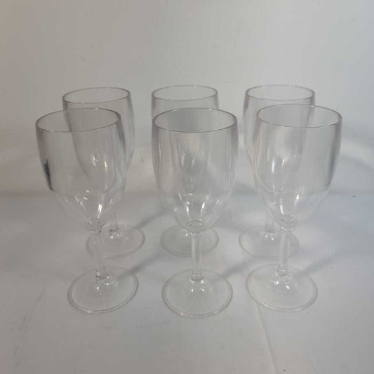 S/6 ACRYLIC WINE GLASSES