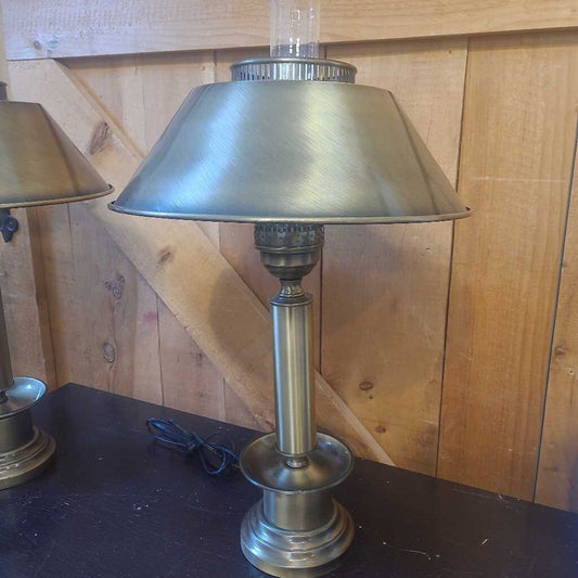 VTG BRUSHED BRASS TABLE LAMP