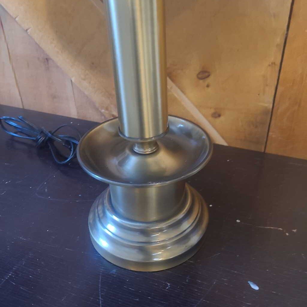 VTG BRUSHED BRASS TABLE LAMP