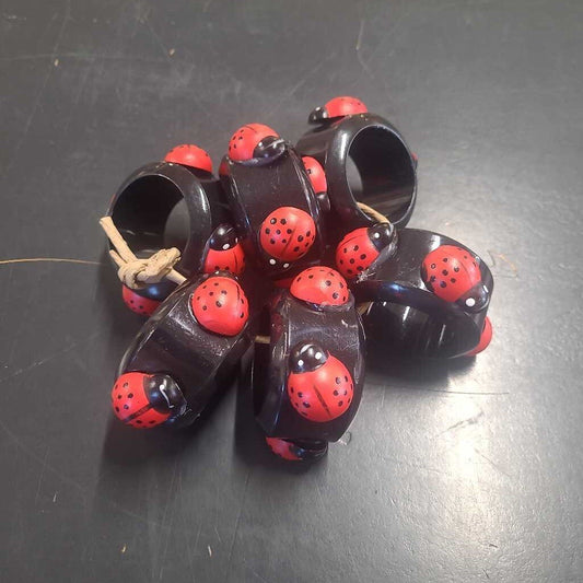 S/6 LADYBUG NAPKIN RINGS