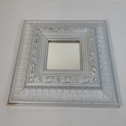 SILVER FRAMED MIRROR