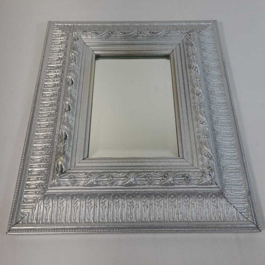 SILVER FRAMED MIRROR