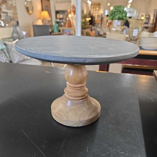 SLATE & WOOD PEDESTAL