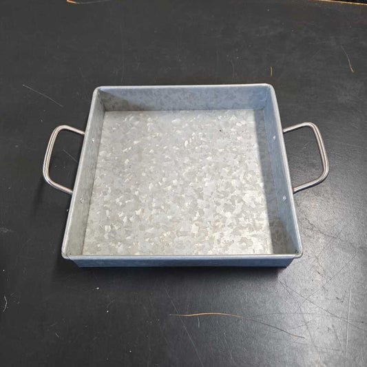 GALVANIZED TRAY W/HANDLES