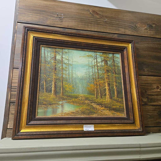 VINTAGE FRAMED LANDSCAPE OIL ON CANVAS