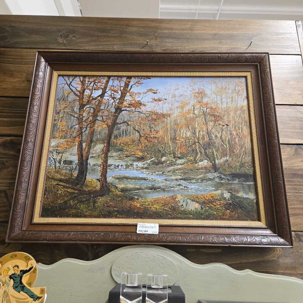 VINTAGE FRAMED LANDSCAPE OIL ON CANVAS