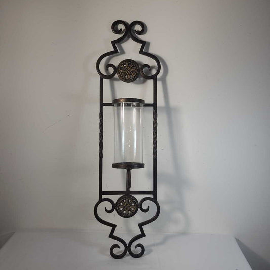 METAL CANDLE WALL SCONCE