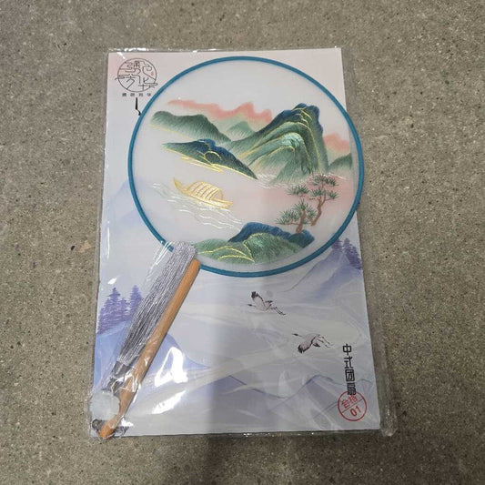 silk embroidered fan