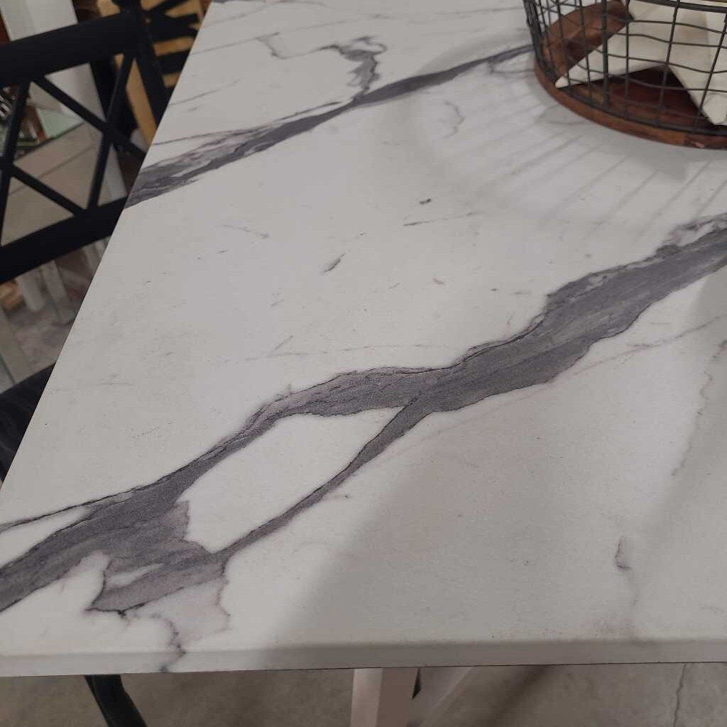 BAR HIEGHT FAUX MARBLE TOP TABLE