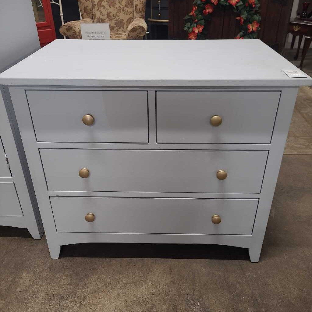 SOLID WOOD 4 DRAWER BLUE DRESSER