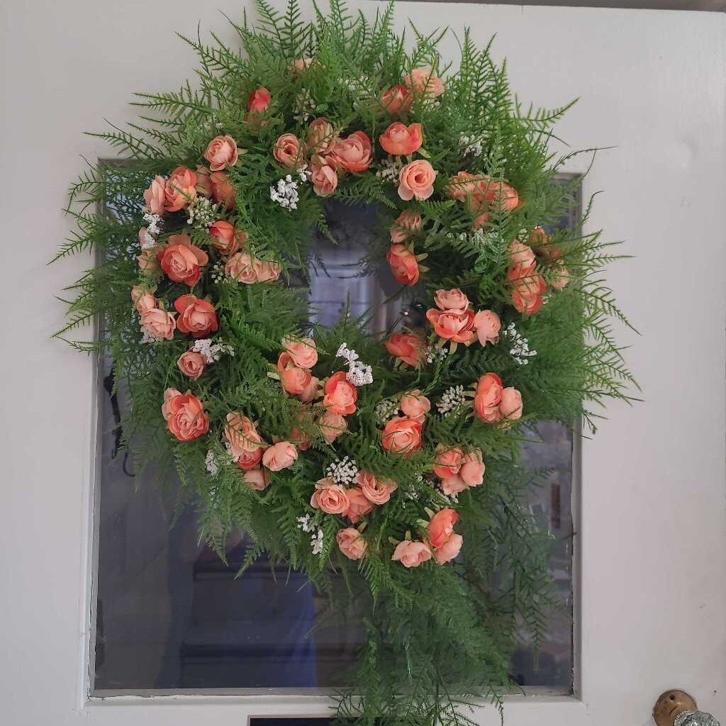 PEACH FLOWER DOOR HANGER
