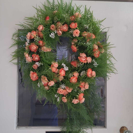PEACH FLOWER DOOR HANGER