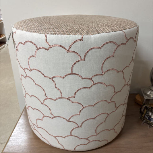 Round Fabric Ottoman