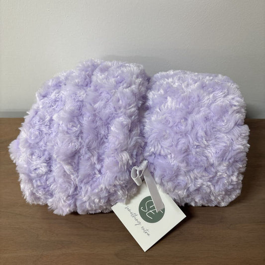 CABBAGE ROSE BABY BLANKET IN LAVENDER 30"X 40"