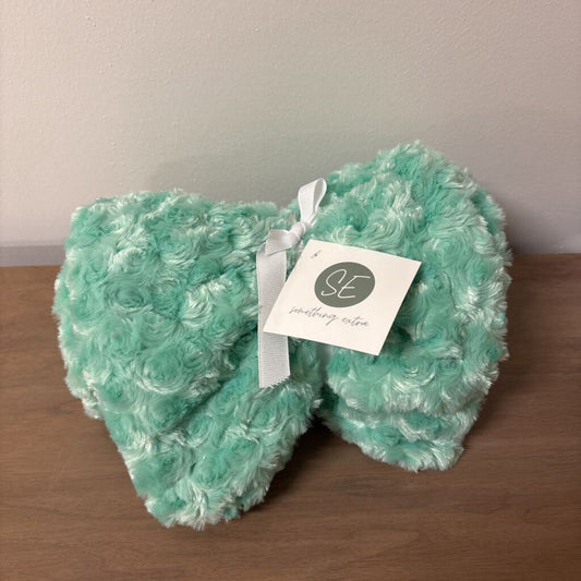CABBAGE ROSE BABY BLANKET IN GREEN 30"X 40"