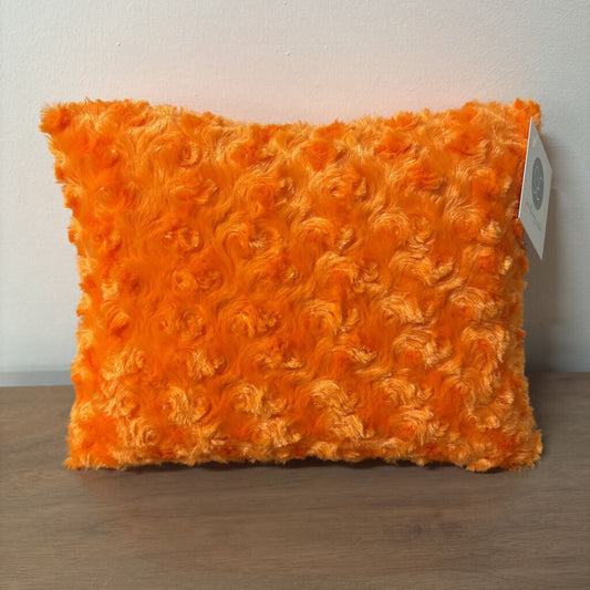 CABBAGE ROSE BABY TOSS CUSHION 10.5" x 12.5" ORANGE
