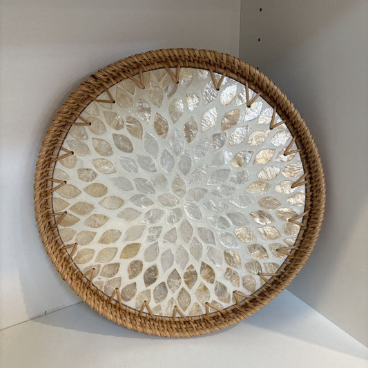 Mosiac Whicker Table Tray