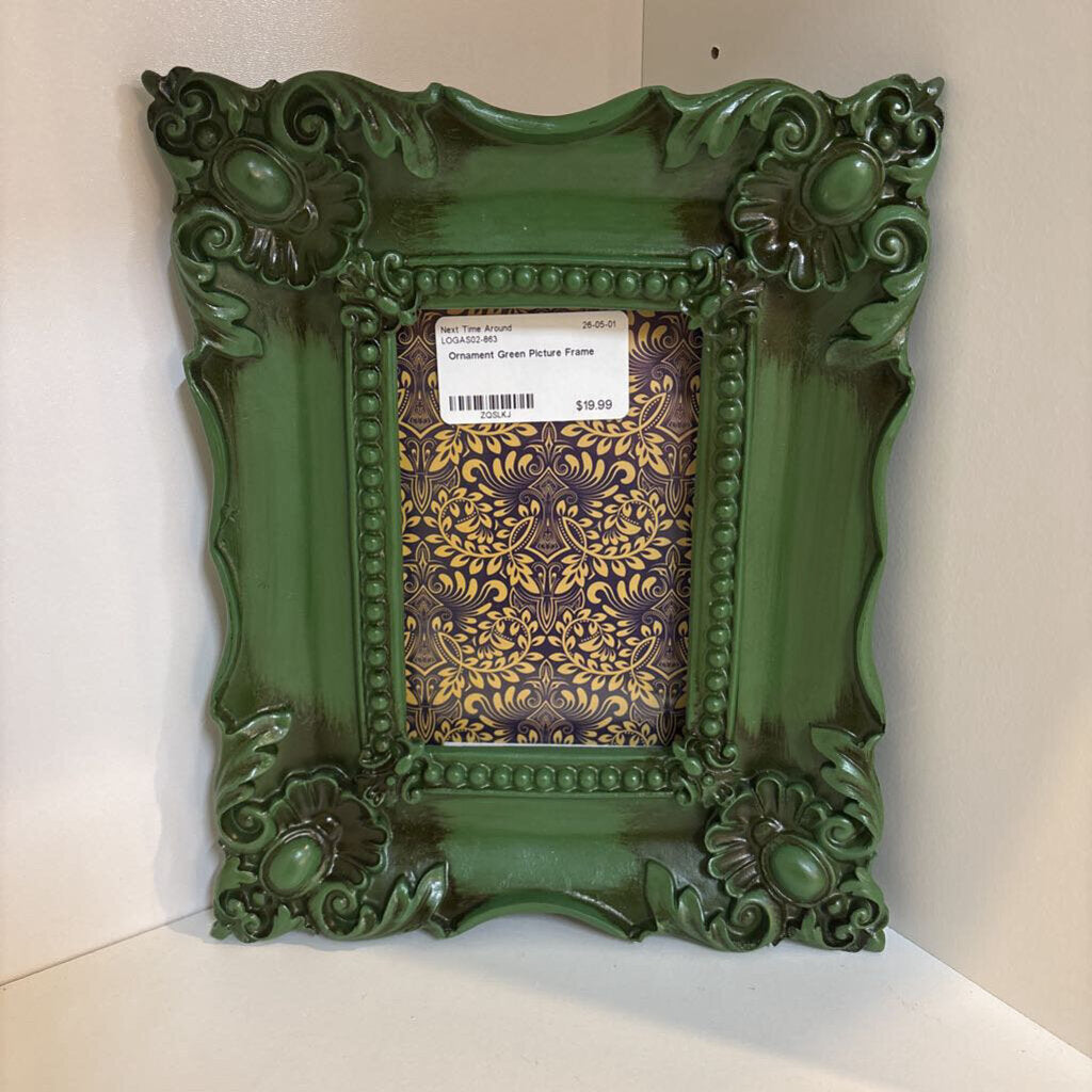 Ornament Green Picture Frame