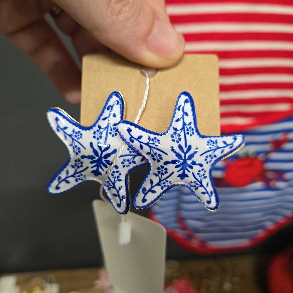 STARFISH EARRINGS - BLUE