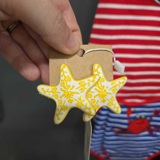 STARFISH EARRINGS - YELLOW