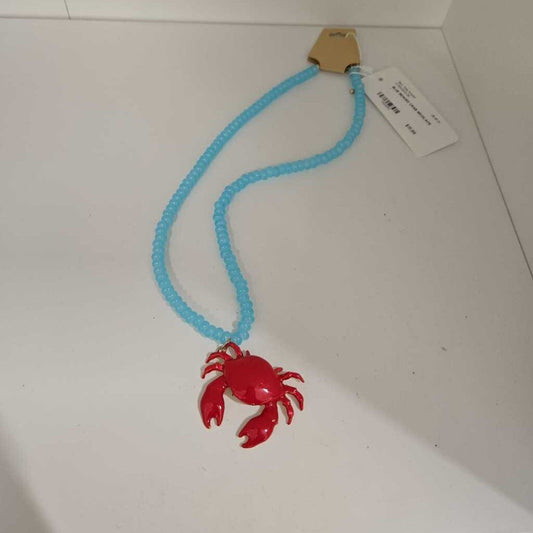 BLUE BEADED CRAB NECKLACE