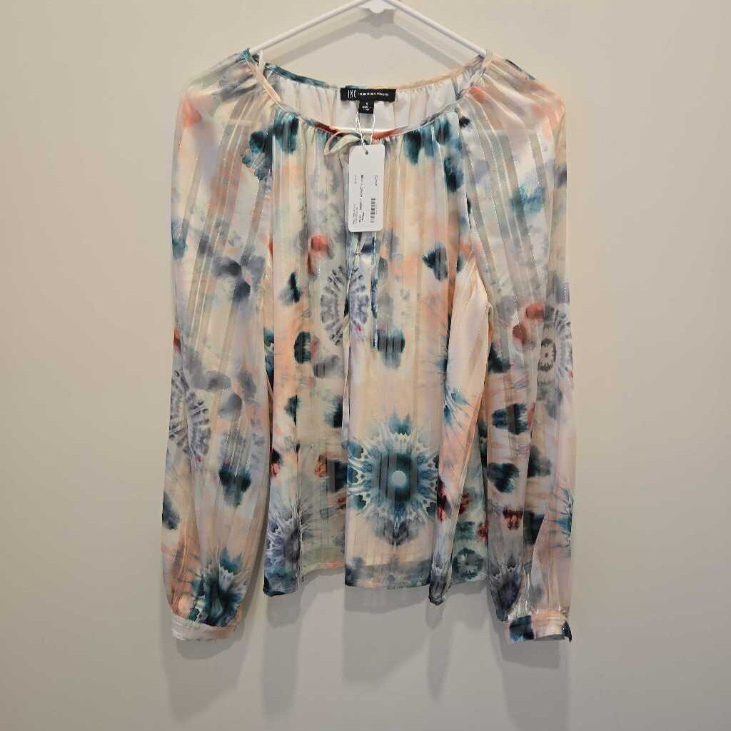 PASTEL PRINT PEASANT BLOUSE