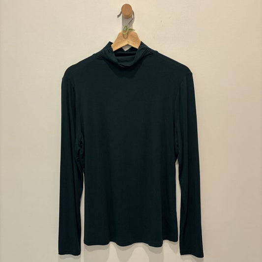 GREEN MOCK NECK LONG SLEEVE