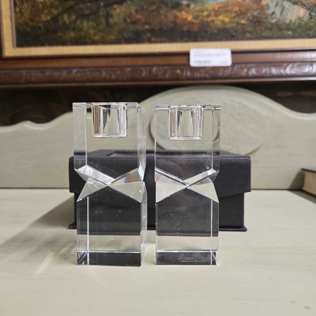 ROSENTHAL CRYSTAL CANDLESTICKS