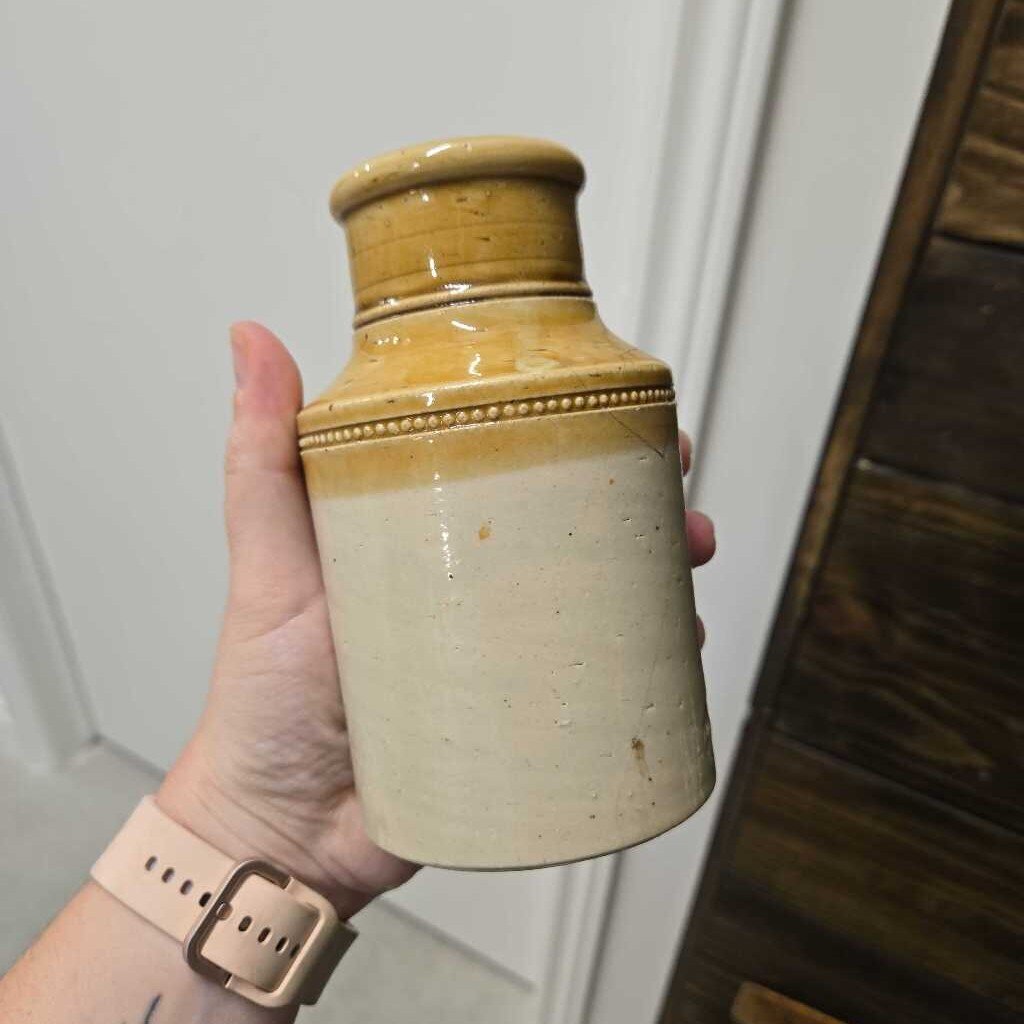 ANTIQUE WILLIAM POWELL POTTERY CROCK