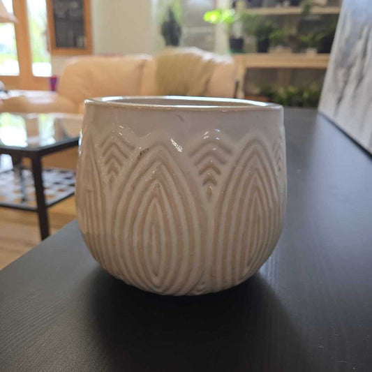 5" WHITE PLANT POT
