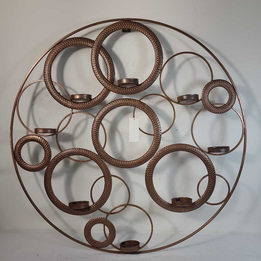 PIER 1 BRONZED WALL CANDLE HOLDER