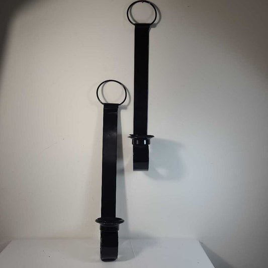 PR BLACK METAL CANDLE WALL SCONCES