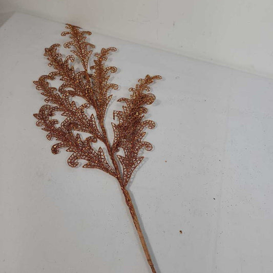 ORANGE GLITTER LEAF