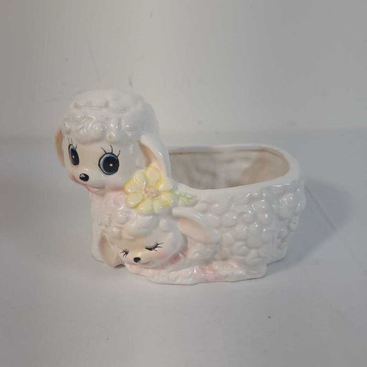 VTG CERAMIC LAMB PLANTER
