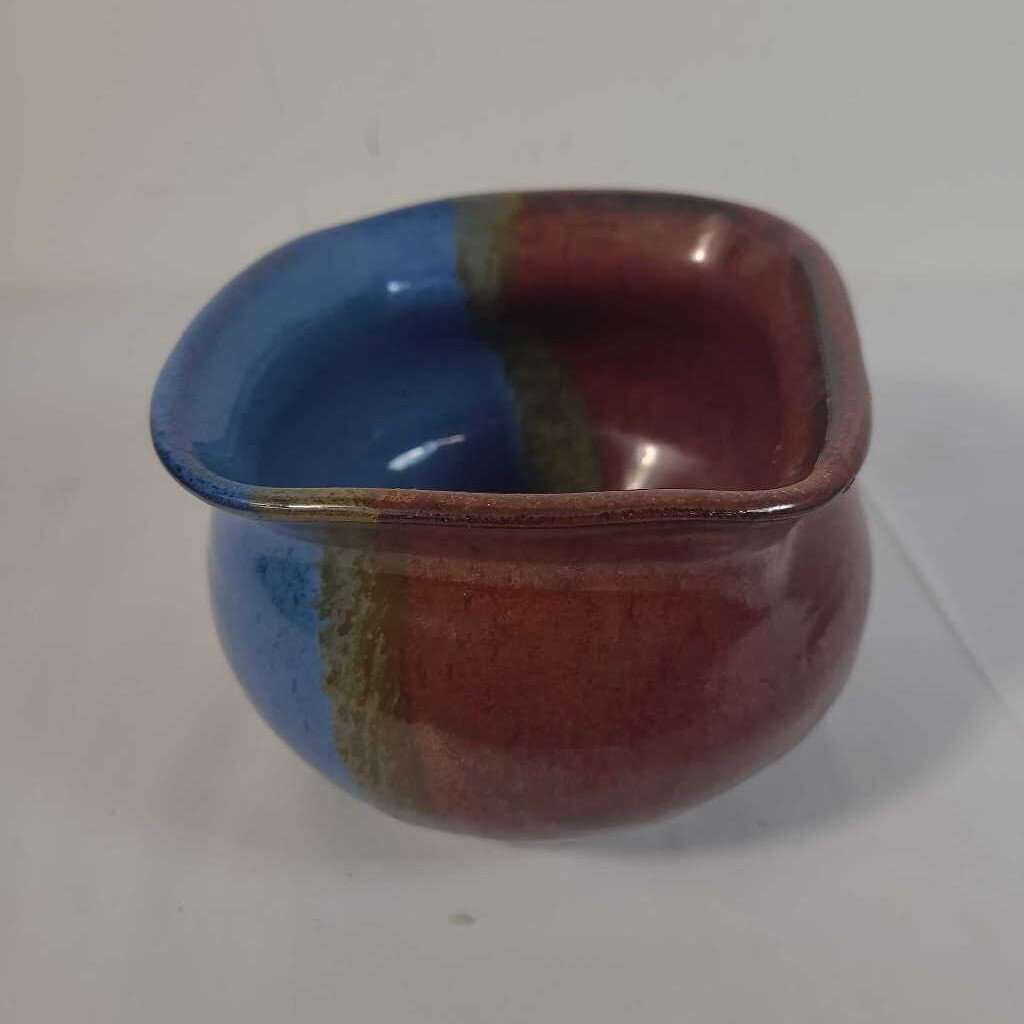 BLUE/ BROWN CERAMIC BOWL