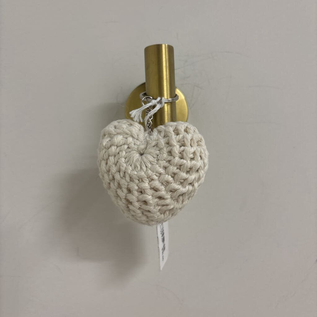 Macrame heart key chain