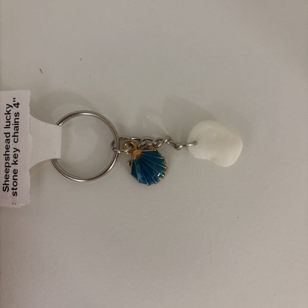 Sheepshead lucky stone key chains